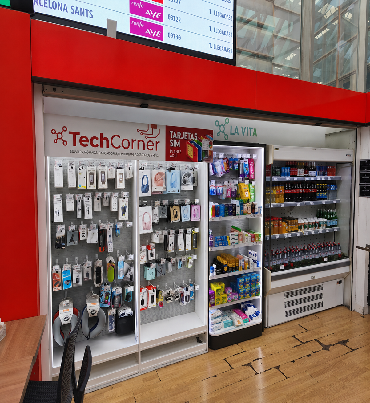 TechCorner en tienda de estación de tren